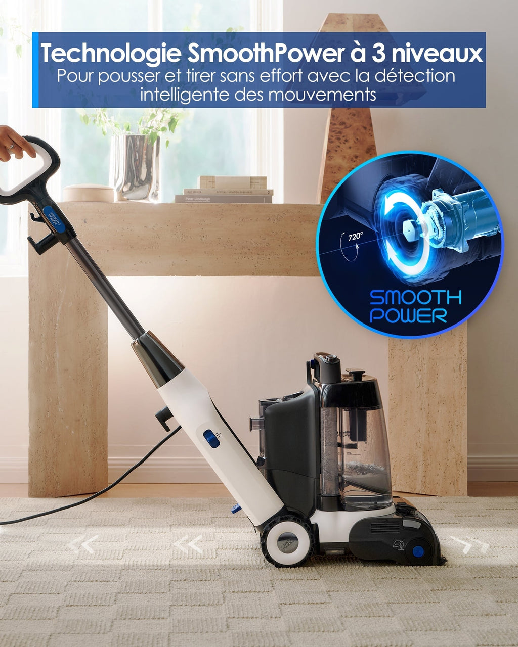Tineco CARPET ONE Cruiser Nettoyeur de Tapis Intelligent