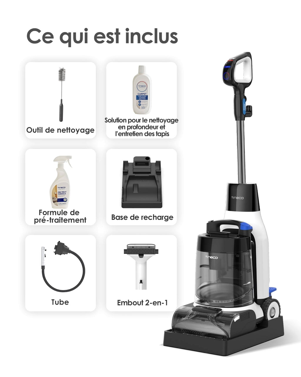 Tineco CARPET ONE Cruiser Nettoyeur de Tapis Intelligent