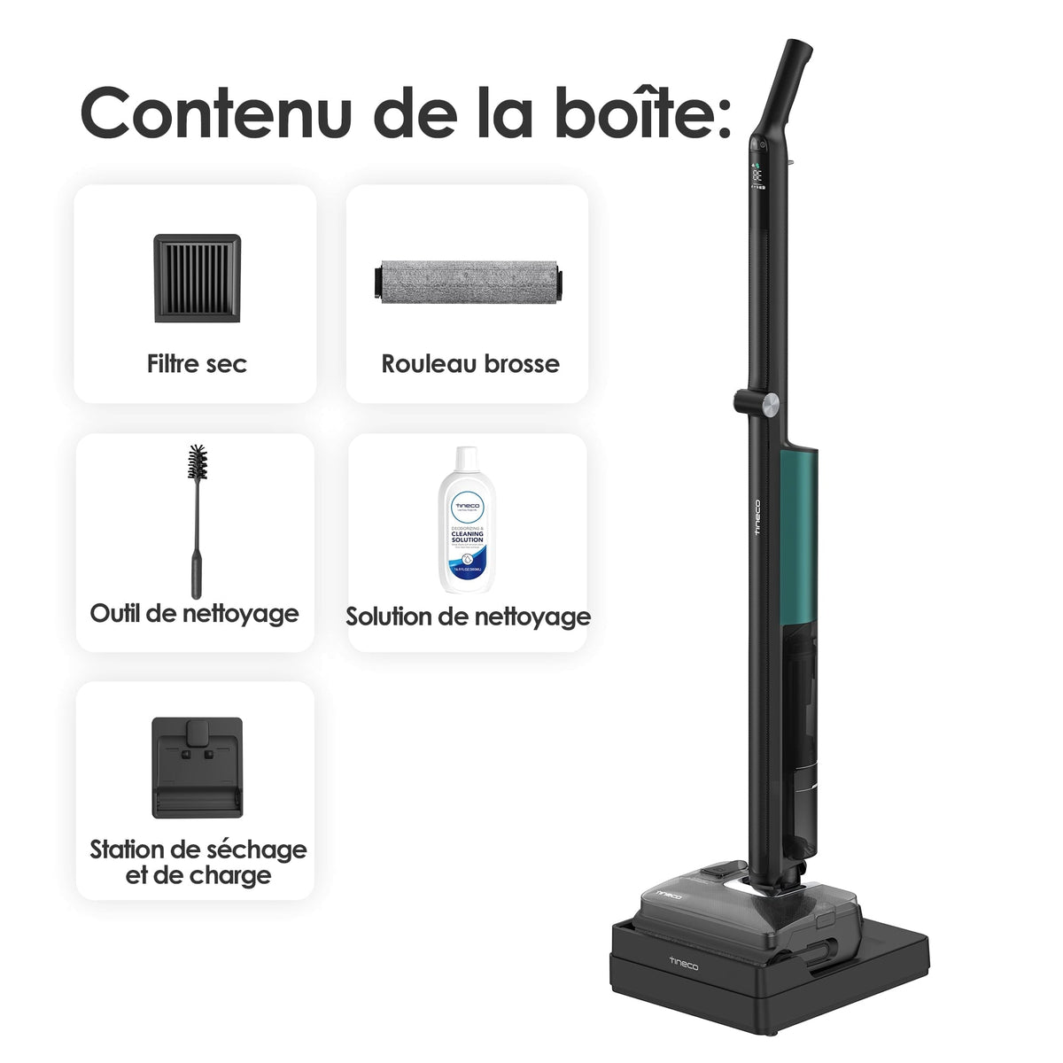 Tineco Floor One i7 Fold  Aspirateur Sec et Humide Sans Fil