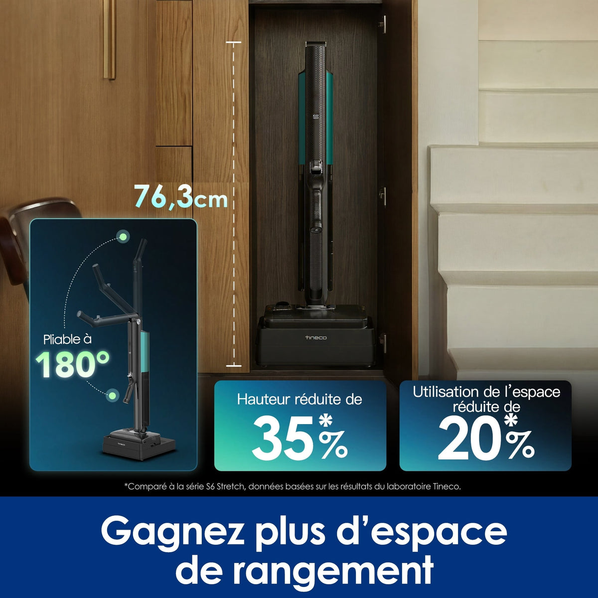 Tineco Floor One i7 Fold  Aspirateur Sec et Humide Sans Fil