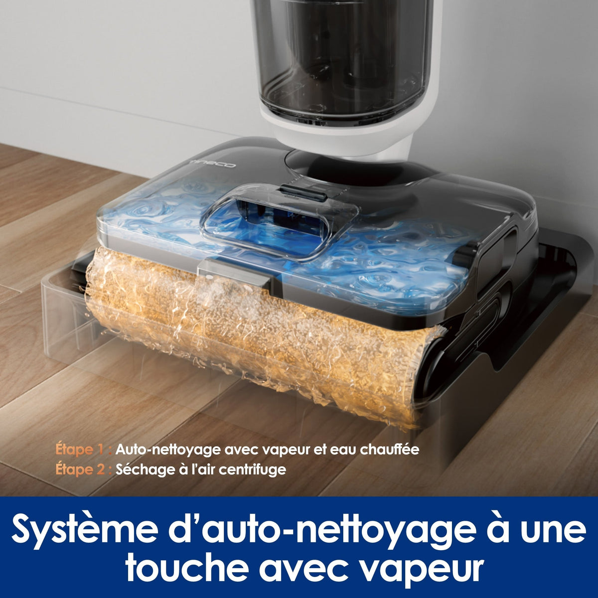 Tineco FLOOR ONE S6 Stretch Steam Aspirateur-laveur avec fil humide et sec tout-en-un