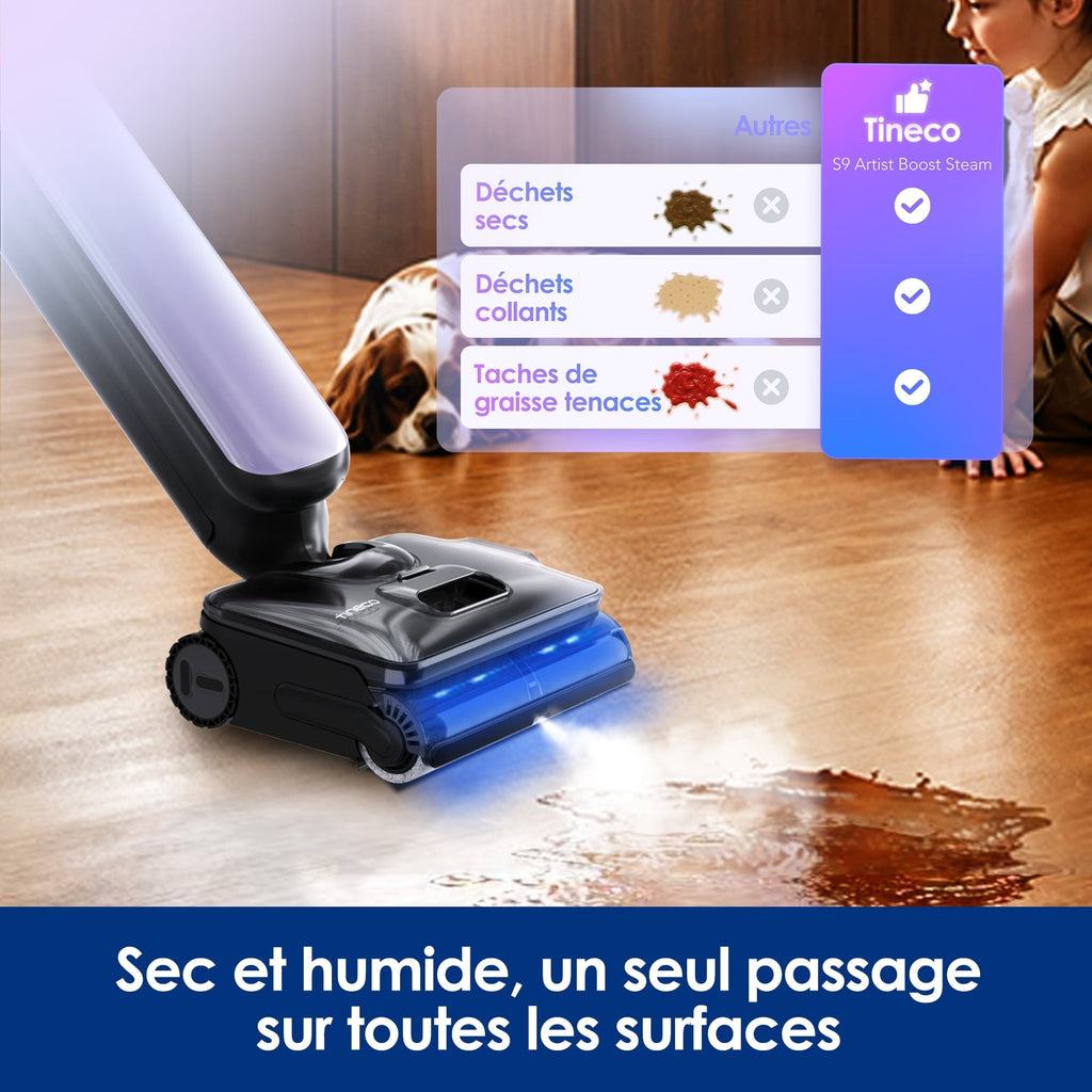 Tineco Floor One S9 Artist Boost Steam Aspirateur Laveur