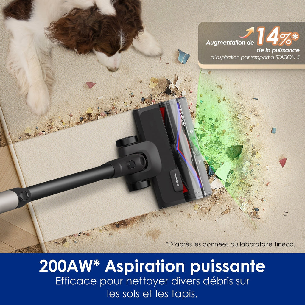 Tineco Pure One Station 5 Pro Aspirateur Balai sans Fil avec Base