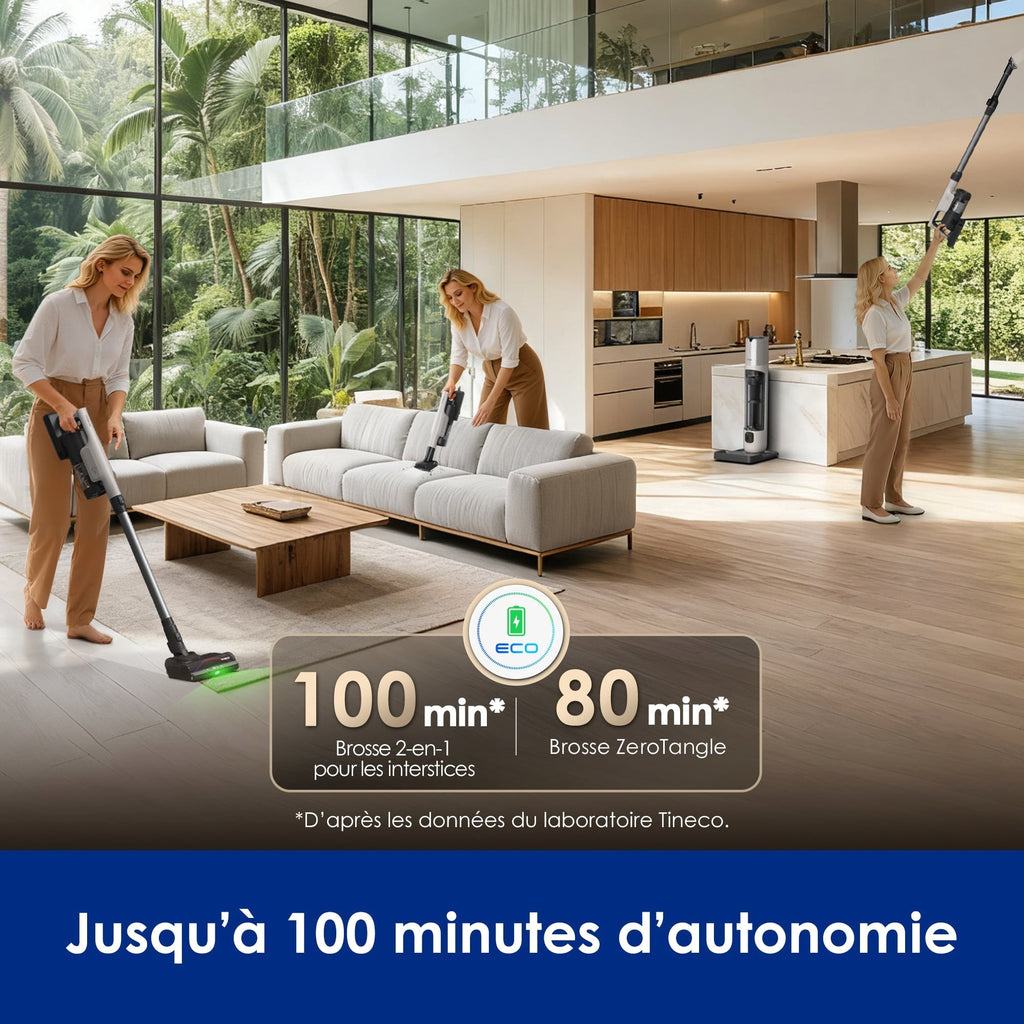 Tineco Pure One Station 5 Pro Aspirateur Balai sans Fil avec Base